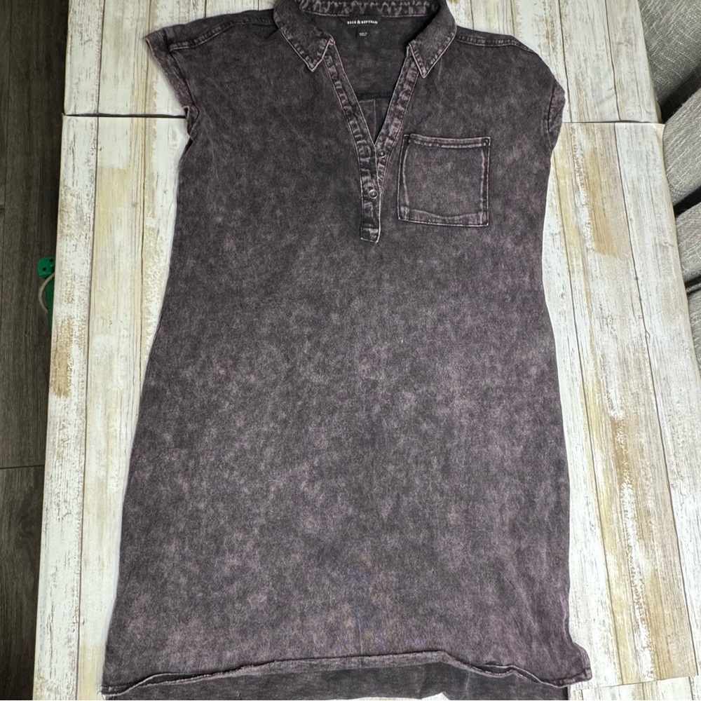 Rock & Republic Washed Purple Denim Shirt